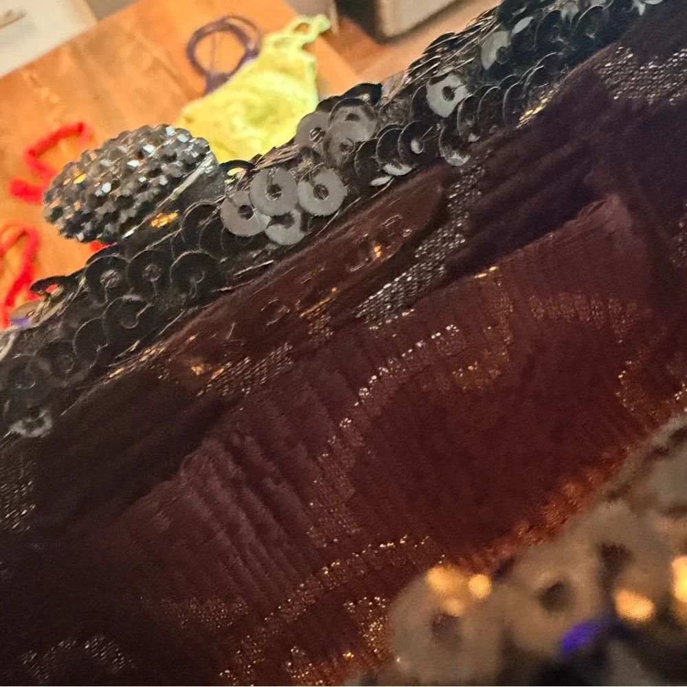 Kotur Black Sequin Clutch‎